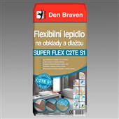 DEN BRAVEN Flexibilní lepidlo na obklady a dlažbu SUPER FLEX C2TES1 25kg šedá DEN BRAVEN Flexibilní lepidlo na obklady a dlažbu SUPER FLEX C2TES1 25kg šedá
